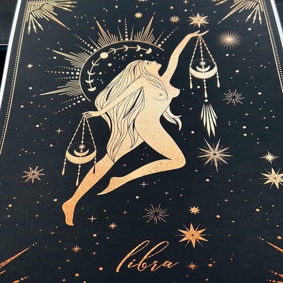 Libra Wall Art Celestial Zodiac Horoscope Illustration Print Poster Unframed - Picture 11 of 17